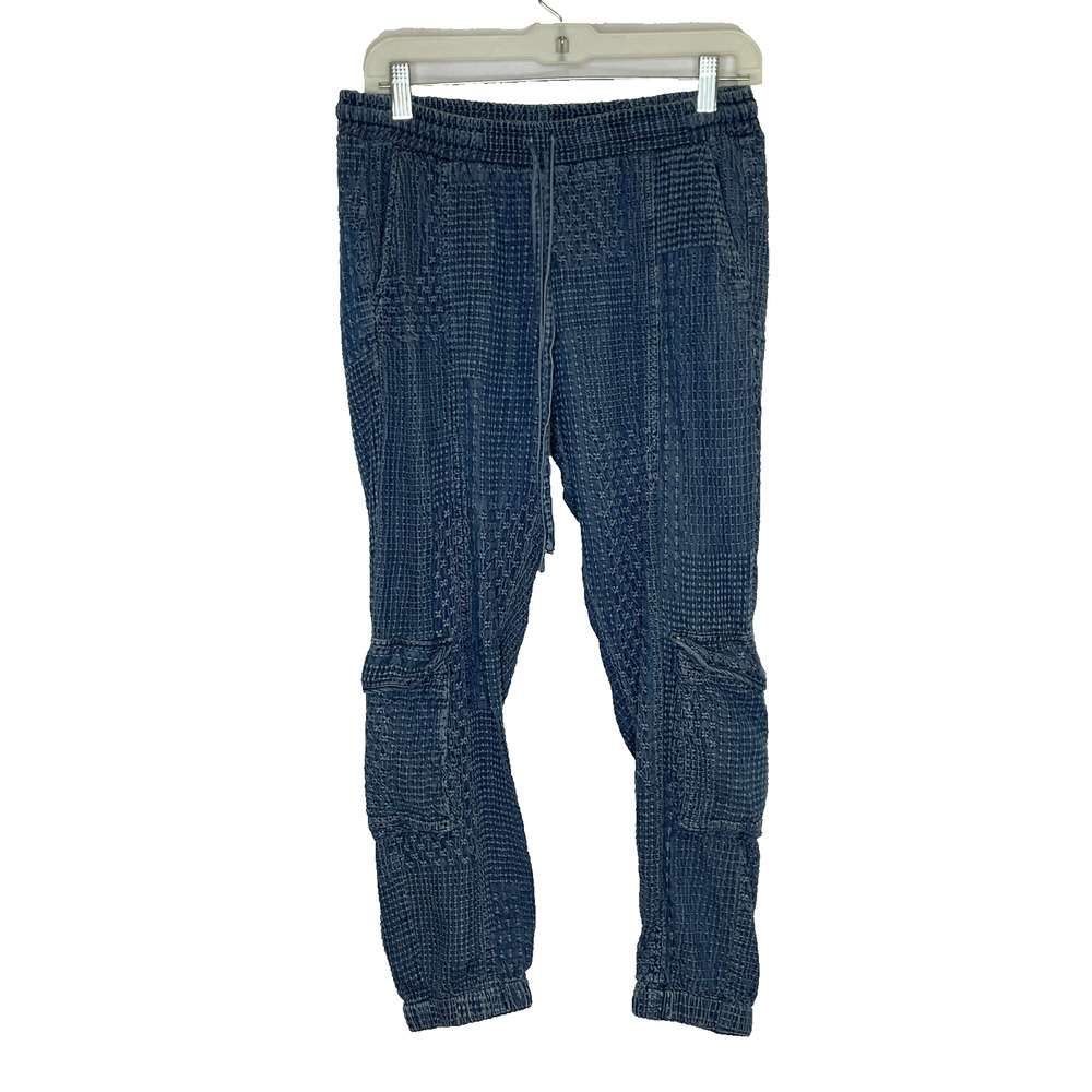 Women's Small Johnny Was Sana Denim Pull-On Pants Embroidered Cargo